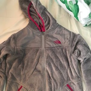Pink/grey girls north face fleece!!